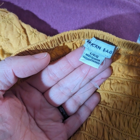 AE Corset Style Crop Top Sz L - Picture 3 of 8